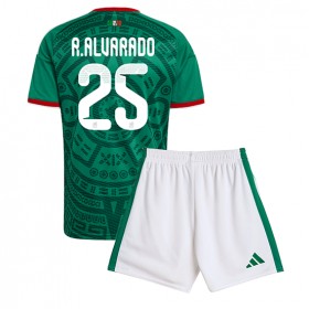 Mexico Roberto Alvarado #25 Hjemme skjorte til barn VM 2026 Kortermet (+ korte bukser)